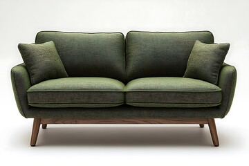 Fototapeta premium Cozy Scandinavian two-seater sofa high resolution photo