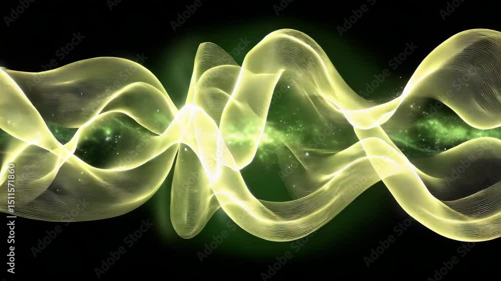 Poster luminous deep repetitive abstract visual of wavy patterns with cosmic background effect