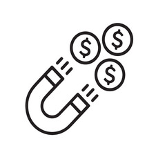 Abstract Monochrome Vector with Concentric Circles and Dollar Sign Icons – Minimalist Financial Concept in Black and White