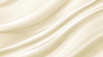 Smooth, flowing cream-colored fabric drapes