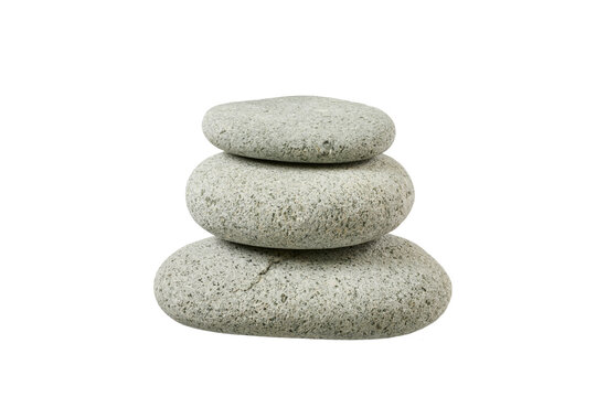 stack of zen water stones isolated on white or transparent png