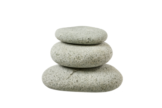 stack of zen water stones isolated on white or transparent png