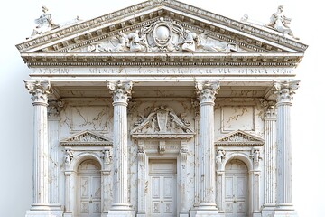 Obraz premium Grand building pillars heritage landmark white high resolution photo