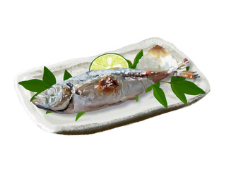 アジの塩焼き（飾り付き）