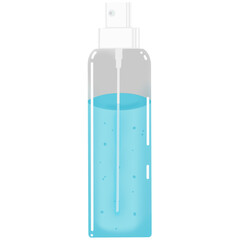 plastic bottle with alcohol spray