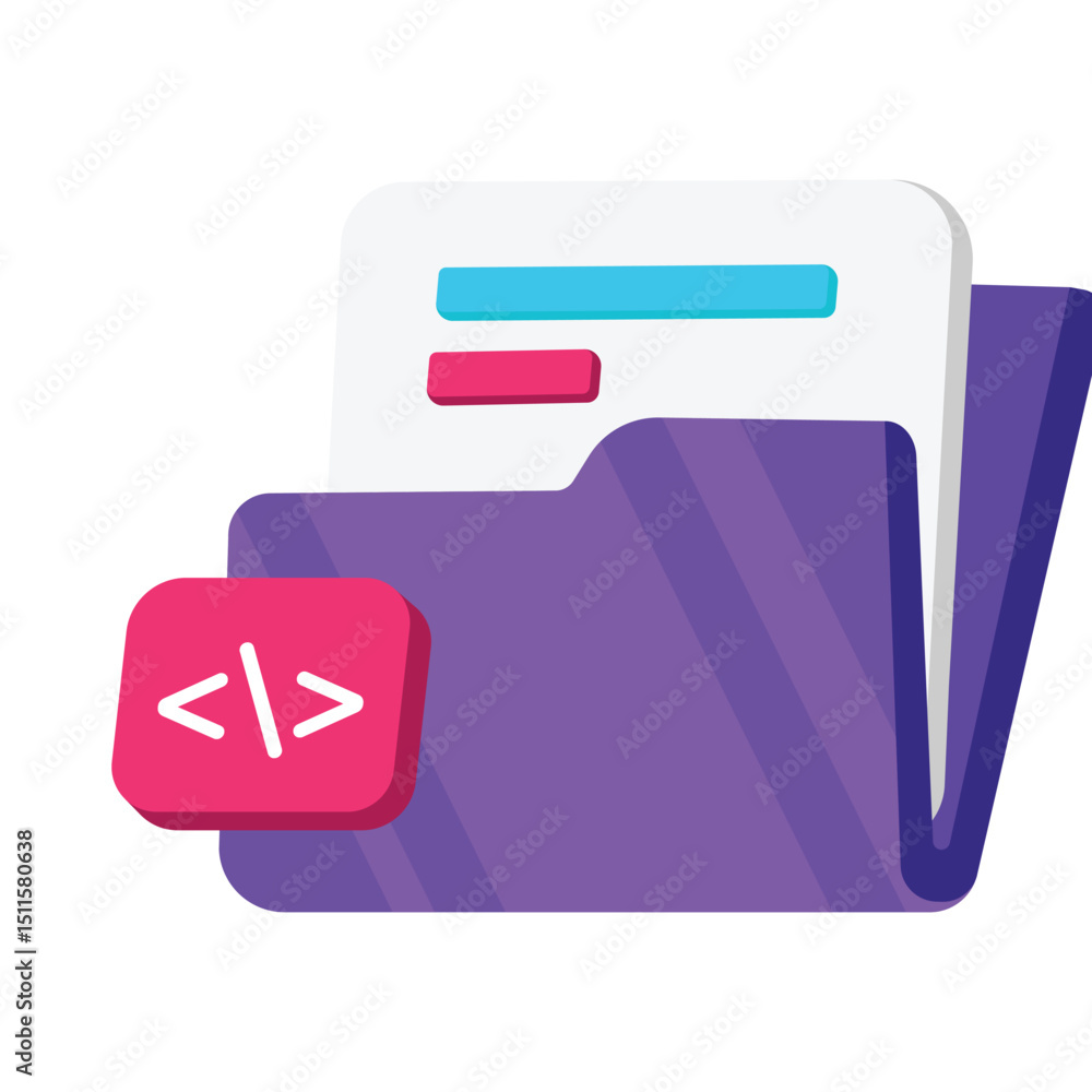 Poster folder vector style icon. eps 10 file