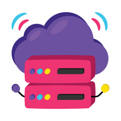 Cloud Server Vector style icon. Eps 10 file