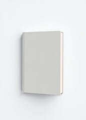 Hardcover book isolated on a solid background, featuring minimalist design and neutral colors, suitable for product mockups and creative projects. book mockup. 