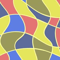 Abstract wavy cross line texture. Groovy hippie background. Wave, swirl, twirl pattern in trendy retro psychedelic style. Y2k aesthetic. pastel color illustration