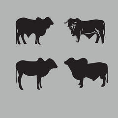 Cow Line Icons.... Editable Dairy and Village Animal Icon Pack...