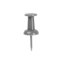 grey push pin isolated on transparent background, png