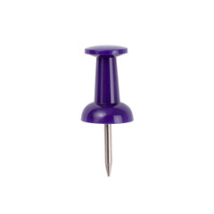 violet push pin isolated on transparent background, png