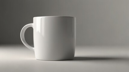 Elegant Mug Mockup with Handle Facing Forward