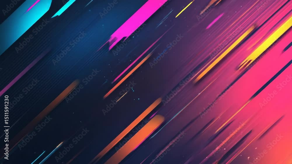 Aufkleber colorful lines and shapes move fluidly across the screen, creating an energetic atmosphere ideal for