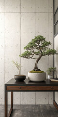 bonsai tree in the living room