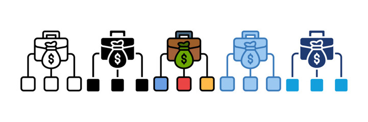 Asset Allocation Icon Element For Design