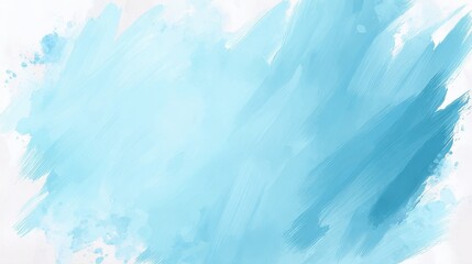 Obraz premium Light blue watercolor brush strokes create a soft, abstract background with a calm, airy feel.