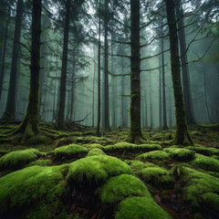 Obraz premium morning in the forest