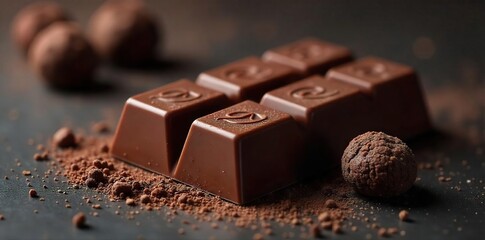 Luxurious dark milk chocolate bar infused with the rich aroma and decadent taste of black truffles A sophisticated treat for discerning palates , smooth, foodie