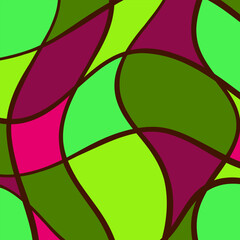 Groovy hippie 70s backgrounds. Waves, swirl, twirl pattern. wave and cross line texture in trendy retro psychedelic style. Y2k aesthetic.