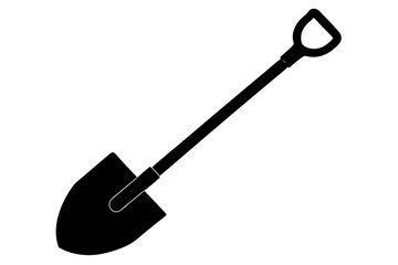 Naklejka premium shovel silhouette vector, shovel Icon