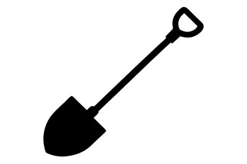 shovel silhouette vector, shovel Icon