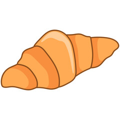 Croissant Bakery Food. Croissant sweet dessert vector illustration.