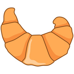 Croissant Bakery Food. Croissant sweet dessert vector illustration.