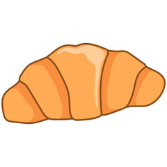 Croissant Bakery Food. Croissant sweet dessert vector illustration.