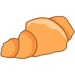 Croissant Bakery Food. Croissant sweet dessert vector illustration.