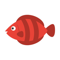 Obraz premium Fish Flat Illustration