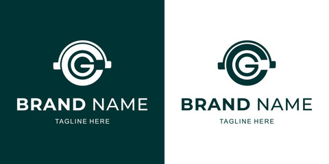 Creative CG Letter Logo with Earphone, Illustration, Design Inspiration, Vector, Icon