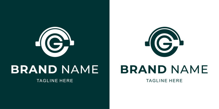Creative CG Letter Logo with Earphone, Illustration, Design Inspiration, Vector, Icon