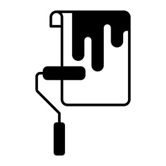 Paint Roller black icon