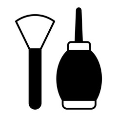 Funnel and Oil Can black icon