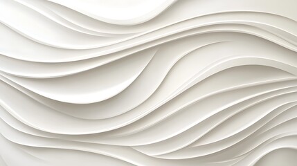 Obraz premium Abstract white wavy wall texture