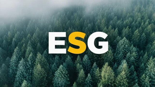 The message &ldquo;ESG&rdquo; representing an organization or company that prioritizes social and environmental responsibility. Business governance with care for consumers and shareholders.