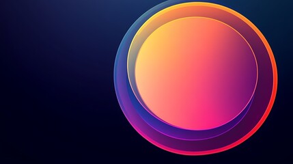 Obraz premium Abstract graphic design with concentric circles and vibrant gradients