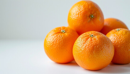 pile of whole fresh oranges with bright peels