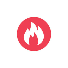 fire icon on metal button