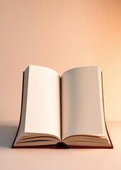 Book cover mockup featuring a blank open book with editable background, ideal for showcasing your designs, template, blank, editable background. book mockup. 