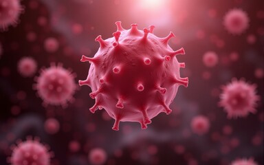 Leukemia and Cancer in the blood outbreak and treatment for malignant cells in a human body caused by carcinogens and genetics with a cancerous cell as an immunotherapy or lymphoma symbol and oncology