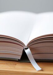 Blank white hard cover book, cut out. book mockup. 