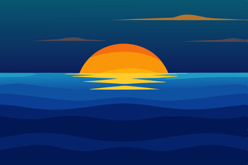 Fototapeta premium sunset over sea