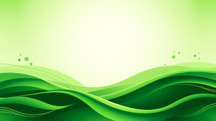 Fototapeta premium Abstract green wave background design soft hues