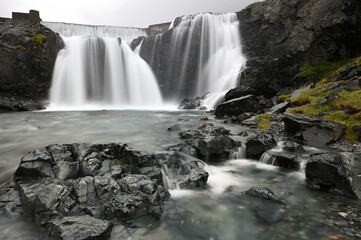 Long exposure of a beautiful Icelandic waterfall