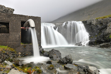 Long exposure of a beautiful Icelandic waterfal