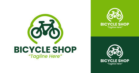 Fresh and Vibrant Bicycle Shop Logos with Eco-Friendly Green Colors
