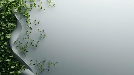 Abstract Decorative Plant Wall Art Background