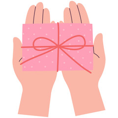 Valentine's Gift. Set of Valentine's day hand drawn decorative elements. Ribbons, bows, garlands, gift boxes, balloons, envelopes, heart shaped frames.